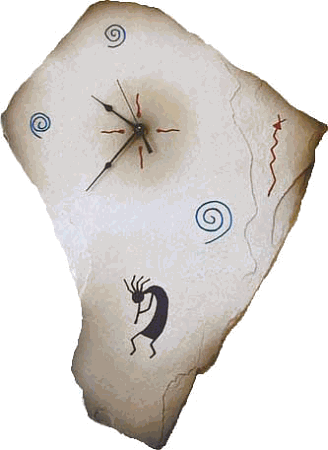 Kokopelli and Petroglyph Wall Clock